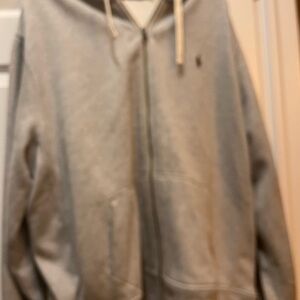 Polo by Ralph Lauren Light Gray Zip-Up Hoodie